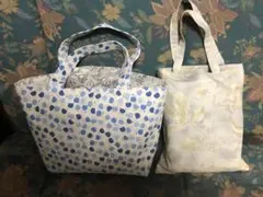 手作りトートバッグ2種、縦型、横型