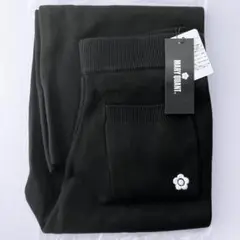 未使用 MARY QUANT ダブルジャカードイージーニット パンツ 黒