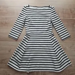 ☆Kate Spade☆ボーダーフレアワンピース☆美ライン美品サイズXS☆