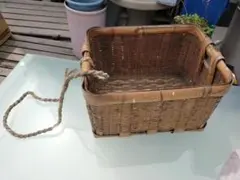 時代物】竹籠☆古民家☆昭和レトロ☆アンティーク☆かご☆収納籠☆雑貨☆ディスプレイ