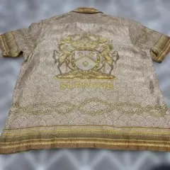 SUPREME Mosaic Silk S/S shirt tan S - メルカリ
