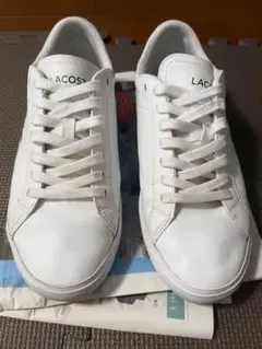 LACOSTE スニーカー ホワイト×ダークグリーンのサムネイル