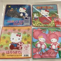 【新品】ハローキティ　ご当地ミニタオル４枚　東北地方３　岩手・山形
