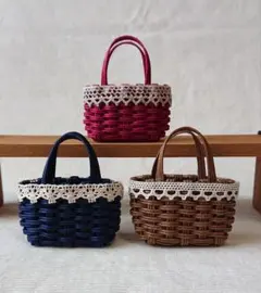 エコクラフト　ミニカゴバッグ（レース）2個