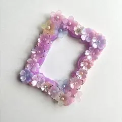 【No.401】ホイップデコ　トレカケース　硬質ケース　ピンク　紫　お花