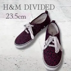 H&M「DIVIDED」 レオパードプリント キャンバス地スニーカー 23.5のサムネイル