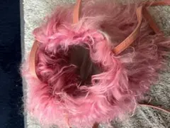 ファー素材 ピンク ショルダーバッグ
