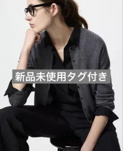 3/4削除　ユニクロ　メリノリブクルーネックショートカーディガン