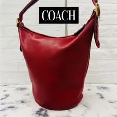 【COACH】オールドコーチ ショルダー バケツ型 グラブタンレザー レッド
