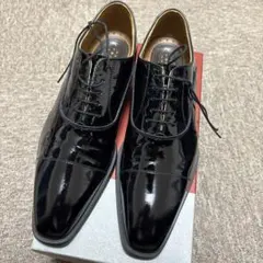 ブラックレザー ドレスシューズ レースアップ