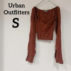 美品✨️Urban Outfitters 【S】リブ編み長袖トップス ハートネック