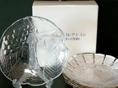 SOGAガラス フルーツ柄ガラス小皿4枚組「涼味の食卓コレクション」 昭和レトロ