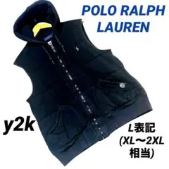 POLO RALPH LAUREN ジップパーカーベスト 裏サーマル Y2K