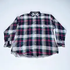 Siegfried古着ネルシャツチェック柄ボタンダウン長袖2XLTマレーシア製