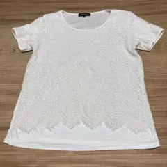 ア*ー様 Reflect レース付きホワイトTシャツ サイズ9のサムネイル
