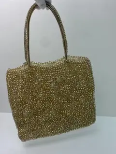 アンテプリマ】【ワイヤーバック】内側布つき 美品 ストーン ゴールド 