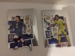 サッカー日本代表　ガチャガチャ　ダイカットステッカー　鎌田大地　鈴木彩艶