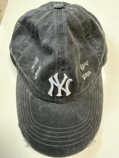MLB Korea ヤンキースダメージキャップ ダークグレー　日本未発売