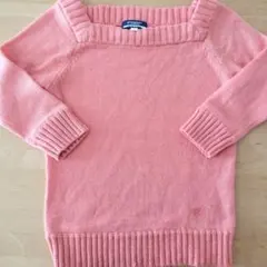 BURBERRY BLUE LABEL ピンク七分袖ニット M