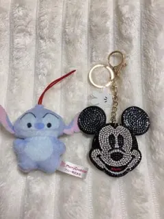 スティッチとミッキーマウス ストラップセット