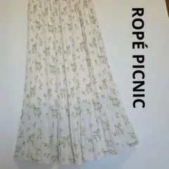 ROPÉ PICNIC　小花柄 プリーツスカート ロング丈 アイボリー　38のサムネイル