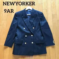 紺ブレ ダブル テーラードジャケット