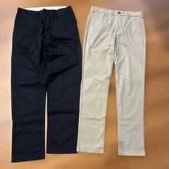 UNIQLO チノパン 2本セット ネイビー ＆ベージュ 82cm