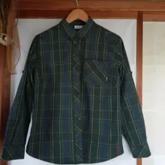 コロンビア山シャツ　Lサイズ　緑　長袖