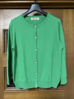 アプワイザーリッシェ☆美品☆ビジューボタン カーディガン グリーン