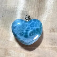 高品質　ハートラリマー　ペンダント　ネックレス　2-19