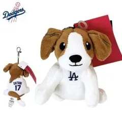 新品ドジャース公式大谷翔平デコイいぬ犬キーホルダーデコピンぬいぐるみDECOY