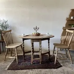 ビンテージ　ゲートレッグテーブル ドロップリーフテーブル 剥離