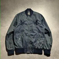 00s asos nylon embroidery jacket y2k