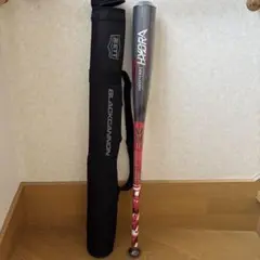 ③モンスターブラックキャノン【レッドカラー新品未使用】 ZETT》⼀般軟式FRP(カーボン)製バット 【モンスターブラック