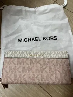 マイケルコース MICHAEL KORS 長財布 ウォレット ホワイト　ピンク