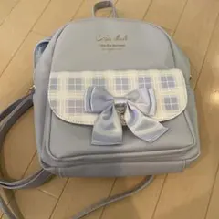 水色リボン付きリュック　小学生