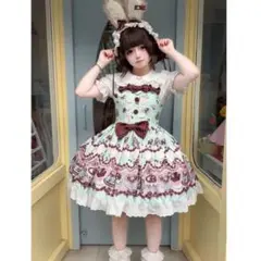 LIZLISA スウィートラテ柄ワンピース ブラウン - メルカリ