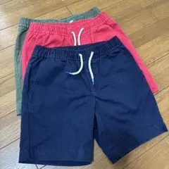 【新品同様】ギャップ GAP キッズ 半ズボン 3色セット 130 M 無地