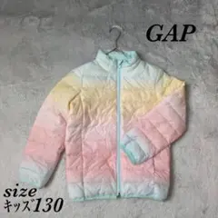ギャップ (130) フロントジップ リバーシブル ダウンジャケット パステル