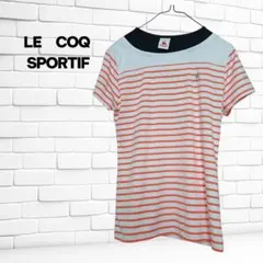 le coq sportif レディース ボーダー 半袖Tシャツ　ゴルフ　Mのサムネイル