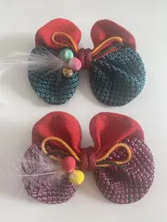 つまみ細工 髪飾り 2点セット 和装小物 七五三 成人式 卒業式