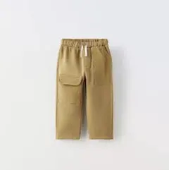 プラッシュジャージーパンツマッチングコーデュロイ　ZARA