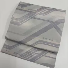 名古屋帯 幾何学模様 可愛い織出し 九寸 カジュアル帯 正絹 AO-5177