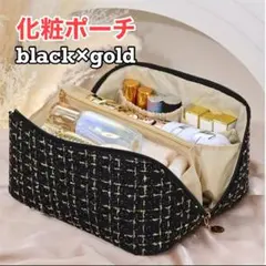 化粧ポーチ格子柄 コスメ 小物入れ 大容量 化粧品収納 旅行エレガント軽量