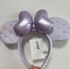 【新品未使用】ディズニー　ミニー　カチューシャ　紫　ラベンダー　キルティング