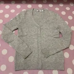 UNIQLO カーディガン　スクールセーター　グレー　ウールマーク　カシミヤ　Ｓ