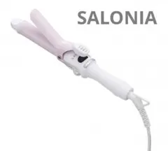 SALONIA カールヘアアイロン ピンク/ホワイト