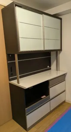 超美品　綾野製作所 アヤノAYANO キッチンボード140㎝ 綾野製作所 アヤノ 上置 幅140cm 高さ30cm キッチン家具 耐震ラッチ付