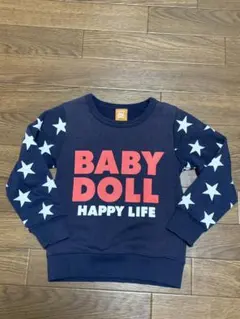 BABY DOLL 星柄トレーナー ネイビー　110