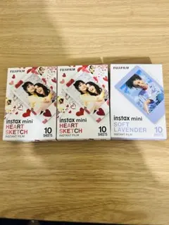 instaxmini HEART SKETCH & SOFT LAVENDER